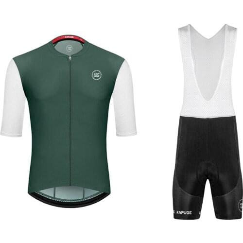 Kapvoe Men Cycling Jersey Set 2021 MTB Team Jersey Summer Shirts Short Sleeve Premium Bicycle Wear Bike Bicycle Clothing