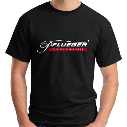 New Pflueger Reel Fishing Logo Short Sleeve Black Men T-Shirt Cool Casual pride t shirt men Unisex New Fashion tshirt free