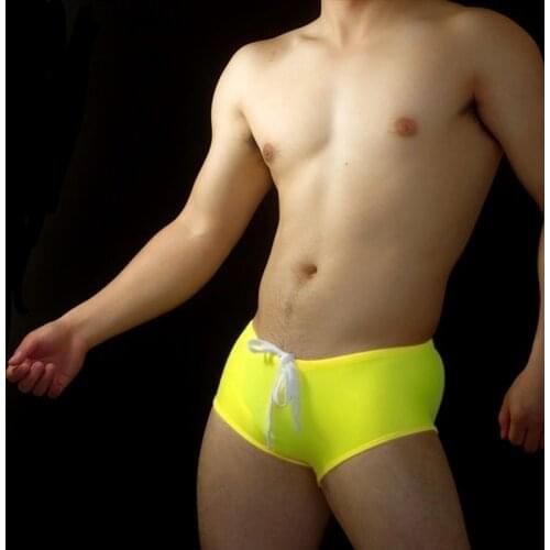 WD221 2020 new solid sexy tight men swimsuits beach shorts swimming trunk swimming pool men swimwear bikinis bathing suits