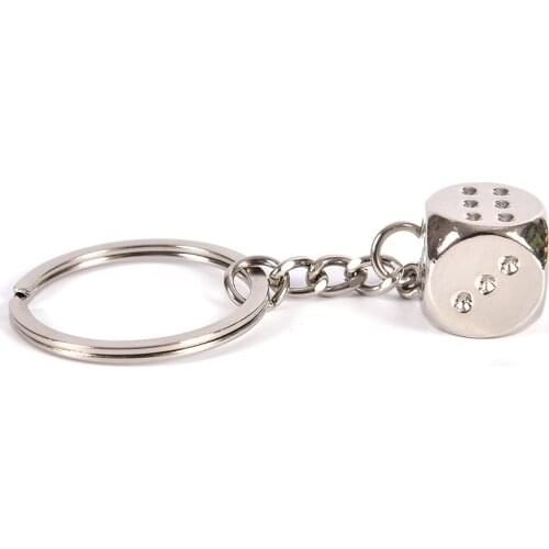 New Creative Key Chain Metal Personality Dice Poker Soccer Brazil Slippers Model Alloy Keychain For Car Key Ring