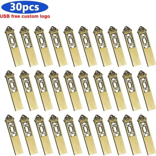 Bulk 30pcs free logo USB Flash Drive metal Pen Drive 2.0 8gb 16gb 32gb usb flash memory stick pendrive High Speed 64gb u disk
