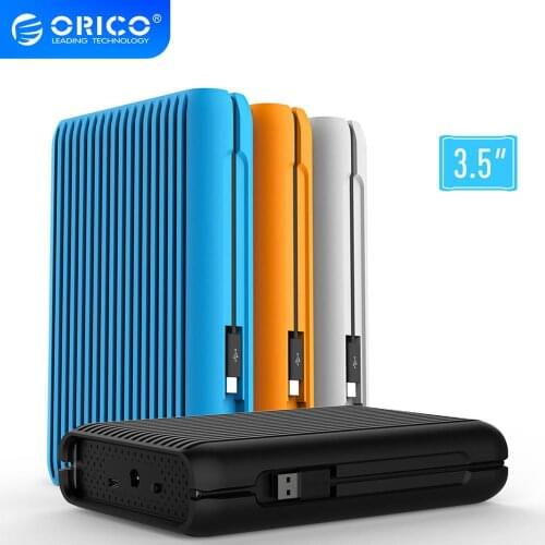 ORICO 3.5 Inch USB C External Hard Drive Disk HDD 1TB 2TB 3TB Hard Disk HD USB3.1 Gen2 10Gbps Type-C Cable With EU Power Adapter