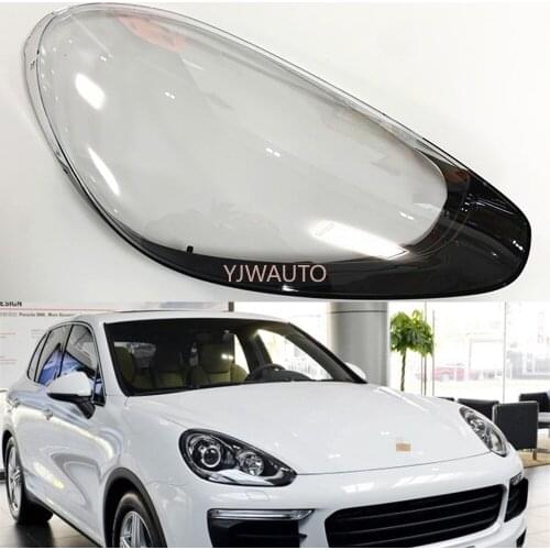 Car Headlight Lens For Porsche Cayenne 2015 2016 2017 Headlamp Cover Car Replacement Front Head Light Auto Shell