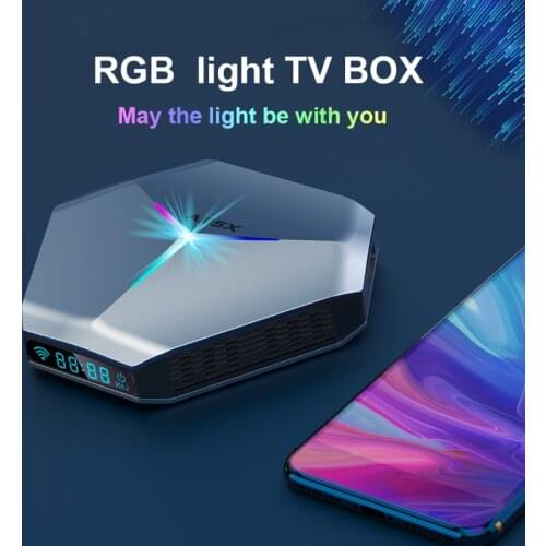 A95X F4 Smart TV Box Android 10 4G 32GB 8K Youtube Media Player With Remote Control 2.4G/5G Wifi RGB Light S905X4 Set Top Box