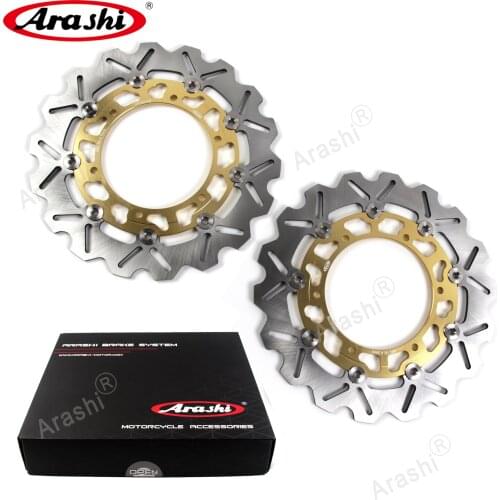 Arashi 1 Pair TDM 900 2002 - 2014 Front Brake Disc Brake Rotors For YAMAHA TDM900 2003 2004 2005 2006 2007 2008 2009 2010 2011
