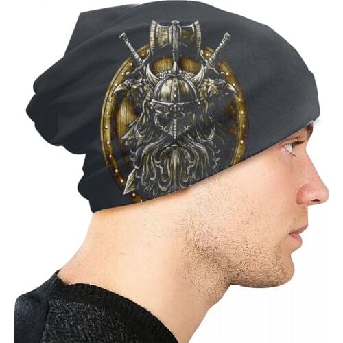 Viking Shield Nordic Norse Valhalla Poster Bonnet Hats summer casquette R339 Casual Unisex Knitting Hat
