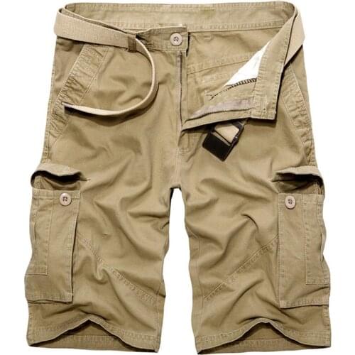 Mens Military Cargo Shorts 2020 New Army Tactical Shorts Men Cotton Loose Work Casual Short Pants Plus Size