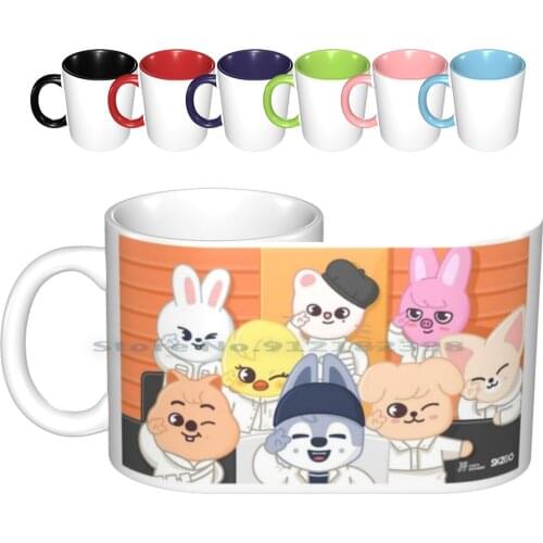 Skzoo Stray Kids Ceramic Mugs Coffee Cups Milk Tea Mug Stray Kids Skzoo Hyunjin Bangchan Have Leeknow Jyp Felix Changbin