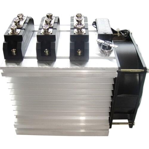 MTC110A Soft starter voltage MTC110-16 Thyristor Module MTC 110A1600V 3pcs MTC+1pc radiator +1pc radiator matching fan