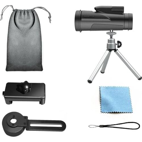 Waterproof Monocular Telescope 12*50 Zoom Central Focus Single Binoculars Hunting Telescope For Smart Phone Camping Equipment