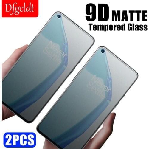 2Pcs 9D No Fingerprint Frosted Protective Glass For Oneplus 9r 9 8t 7t 6t Screen Protector Oneplus Nord CE N10 N100 Matte Glass