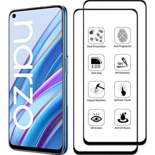 Narzo 30 Screen Glass Film For Realme Narzo 30 4G Tempered Glass 9D RMX2156 Front Mirror Film For Realme Narzo 20 Pro Protector