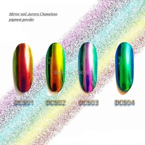 Chameleon Mirror Aurora nail polish Pearlscent Pigments powder