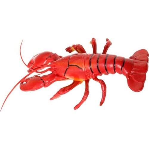 1*Emulated Shrimp 14x5in Plastic Big Fake Lobster Model For Dispaly Artificial Marine Animals Decoration