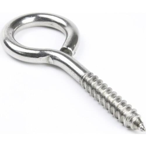 1PCS 121mm Big Eye Screw Bolt Hook 304 Stainless Steel Screw Eye DIY Rope Accessories Wood Screws Jewellery Accessories