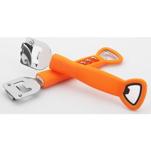 1PC Multifunctional Stainless Steel Professional Tin Can Opener Kitchen Craft Easy Grip Opener For Cans Bottle Opener KX 183