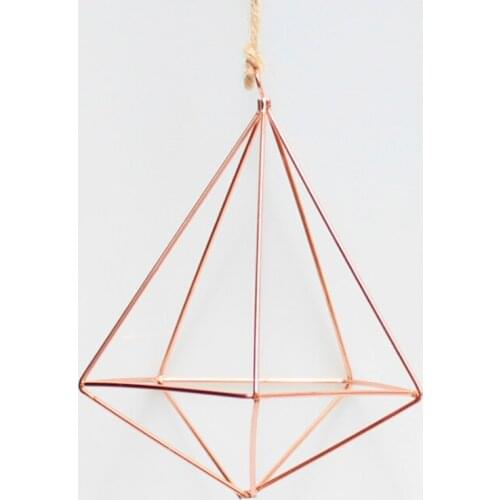 Rustic Hanging Metal Geometric Tillandsia Air Plant Rack Himmeli Holder Pot