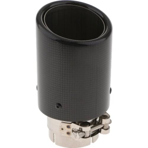1 Pack Carbon Fiber 63/89mm Car SUV Exhaust End Tips Tail Muffler Pipe Silencer