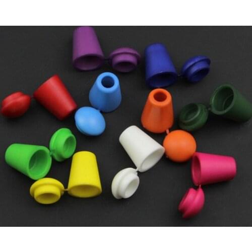 100pcs Colorful Cord Ends Bell Stopper With Lid Lock Plastic Toggle Clip For Paracord Clothes Bag Sports Wear Shoe Hole Dia 5mm