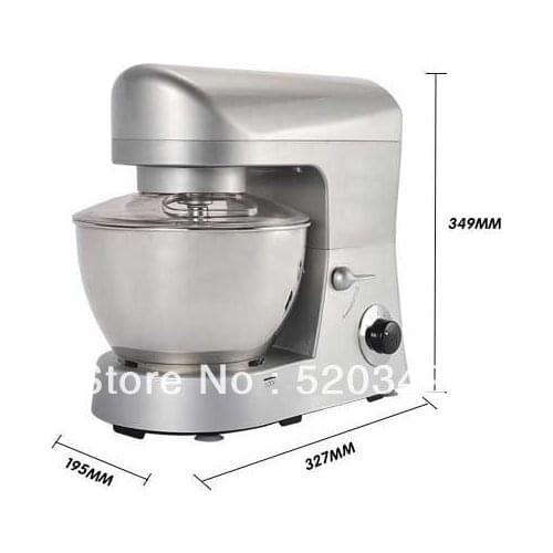 1000W Multifunction Stand Food Mixer Dough mixer food machine 5L silver color