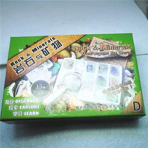 15PCS Nature Gem Stone Rock Minerals Beads Collections From Around For Student Discover Explore Learning More Knowlege Hot Items