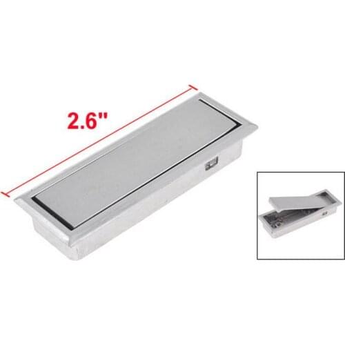 Cabinets Fitting Stainless Steel Rectangular Pull Handle 6.5cm 2.6" Long 2 PCS