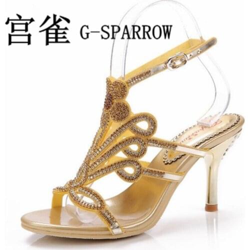 2019 summer shoes woman crystal flower plus size wedding sandals pumps, sexy diamond flower womens paty sandal pumps Eur 33-44