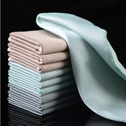 2/3/5Pcs Microfiber Cleaning Towel Anti-Grease Wiping Rag Super Absorbent Home Washing Dish Kitchen Cleaning Towel Kitchen Tool