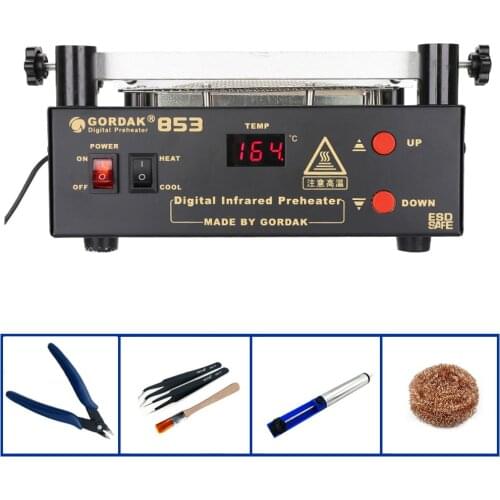 Constant Temperature Lead-Free GORDAK 853 Heating Platform BGA Rework Station Preheating Stations Smart Temperature Control