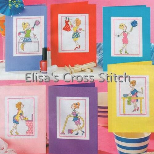 CD181 16ct DIY Invitation Greeting Card Special Popular Full Set CrossStitch Greeting Card Birthday Christmas WomensHousework
