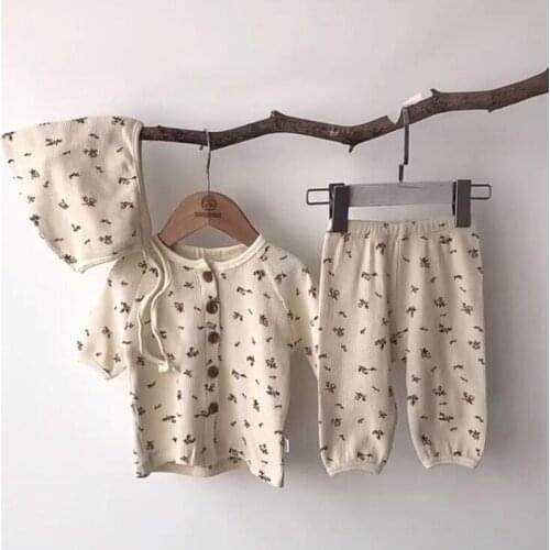 Korean Style Summer Toddler Baby Girls Boys Clothes Suit Short Sleeve T-shirt+Shorts Baby Girls Cotton Printing Clothing Sets