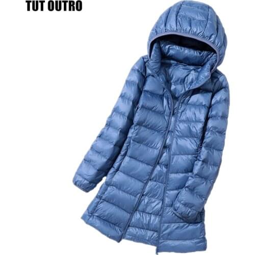 Spring Autumn Women Ultralight Thin Down Jacket White Duck Down Hooded Jacket Warm Winter Coat Parka Female Removable Cap Jacket