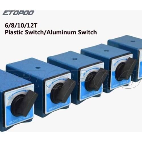 Switch Magnetic Table Base 6T 8T 10T 12T V type Power Magnetic Base Dial Indicator Stand Base Magnet Seat Table Wire Cutting