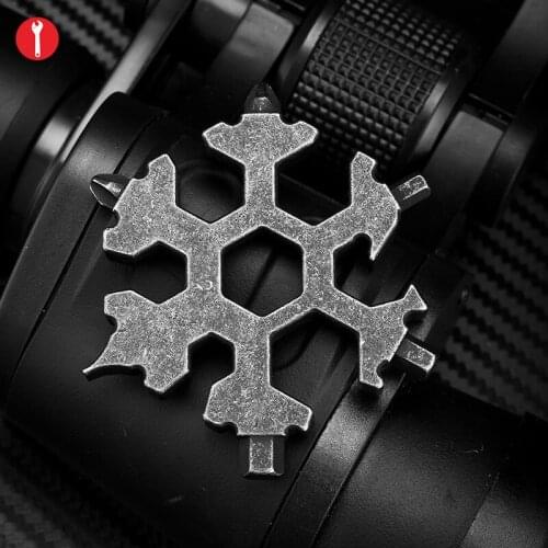 Stainless Steel Multi Functional Tools EDC Survival Tool Kit with Screwdriver Wrench and Bottle Opener for Camping and Hiking