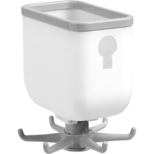 Multifunctional Storage Rack Self-adhesive Plastic Rotating Rack 6-claw Hook 360-degree Hook Wall Hanging Plastic Storage Box