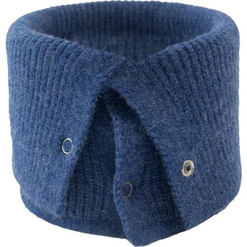 Fashion Winter Warm Scarf Ring Men Women Blue Mufflers Scarves With Hidden Button Elastic Outdoor Knitted Ring Neck Collar Scarf