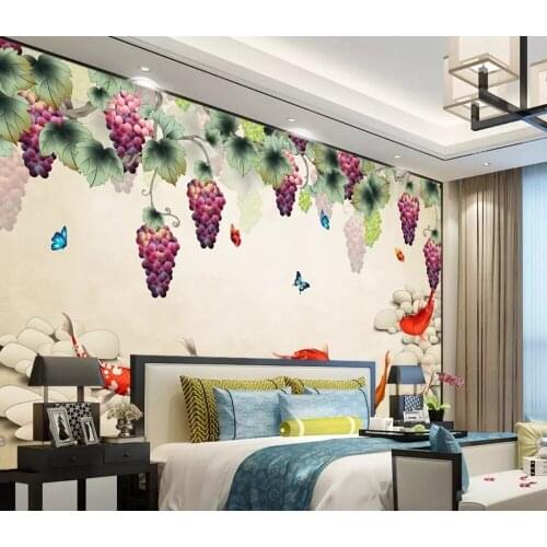 Bacal Custom Any Size Mural Wallpaper 3D Stereo Fruit Photo Wall Paper Kitchen Fruit Shop Background Wall Decor Papel De Parede