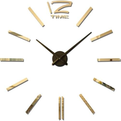 Wall Clock 3D DIY Acrylic Mirror Stickers Living Room Quartz Needle Watch Clocks Europe Acrylic Living Room Stickers Home Decor