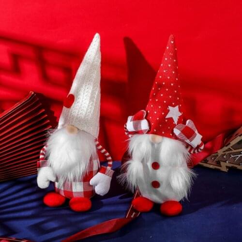 New Christmas Nordic Style Faceless Gnome Santa Tulip Rudolph Doll Decoration For Home Gifts Ornaments Party Supplies