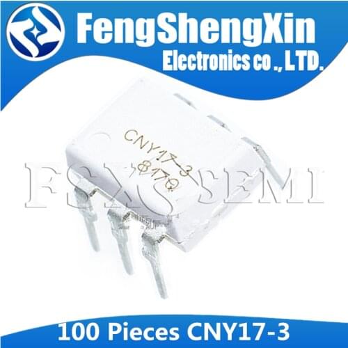 100pcs/lot CNY17-3 DIP-6 CNY17 OPTICALLY COUPLED ISOLATOR