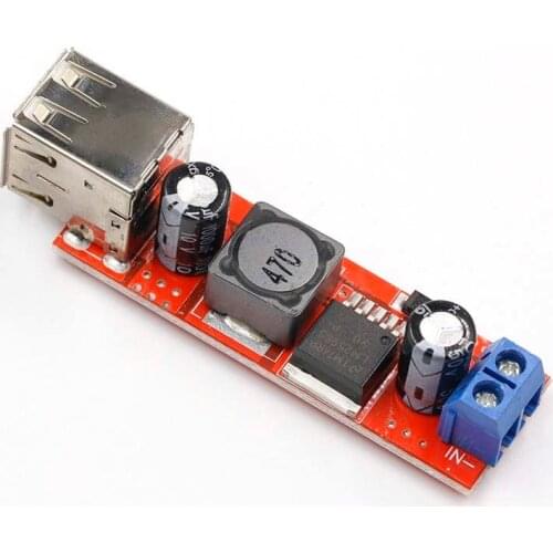 DC 6V-40V To 5V 3A Double USB Charge DC-DC Step-down Converter Module For Vehicle Charger LM2596 Dual USB