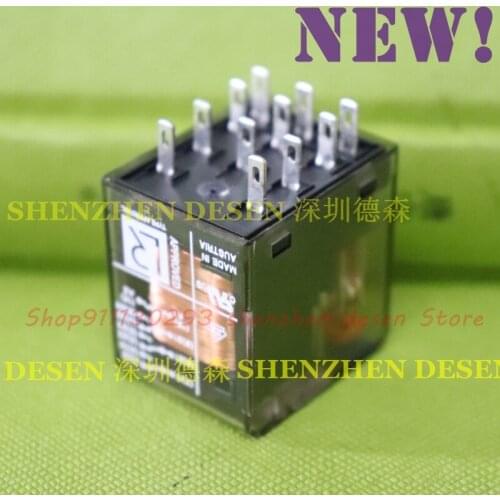 Relay PT370024 24VDC 10A/250VAC 11 Pins 3PDT 3 Form C Quick Connect Terminal 777 Ohms