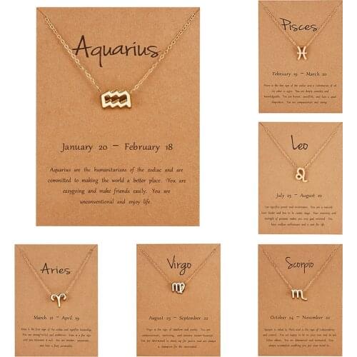 Женские кулоны знаки зодиака Rinhoo jewelry China At AliExpress