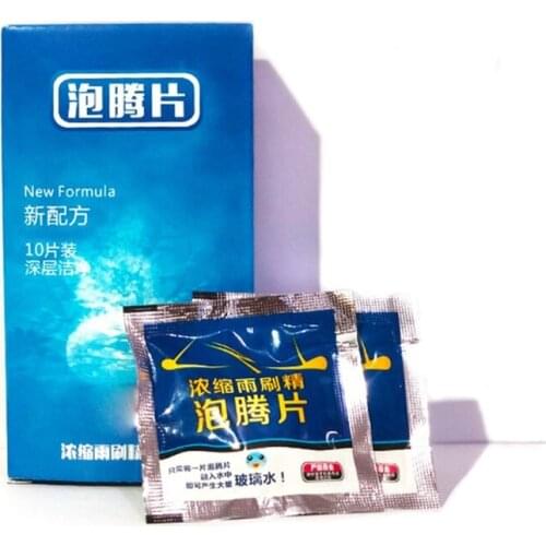 Effervescent Tablet Washer Cleaner Household Cleaning Supplies 10Pcs Car Windshield Solid Wiper Window Cleaner