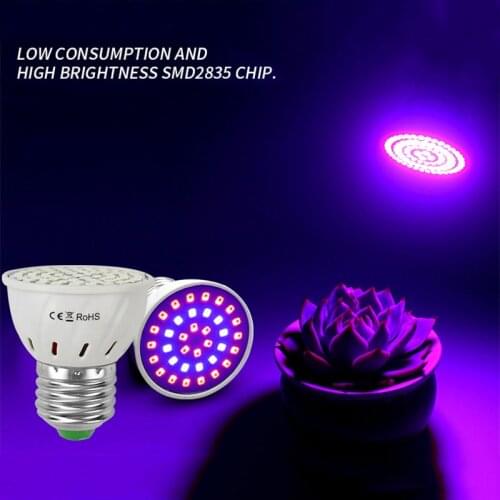 Led B22 GU10 E27 E14 MR16 Hydroponic Leds Growth Light Led Grow Bulb Full Spectrum 220V UV Lamp Plant Flower Seedling Greenhouse