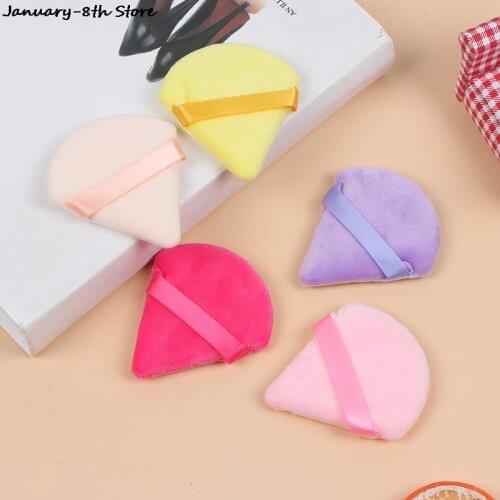 1pcs Triangle Velvet Powder Cosmetic Puff Mini Cosmetic Sponge Larger In Wet Foundation Makeup Cans Tools