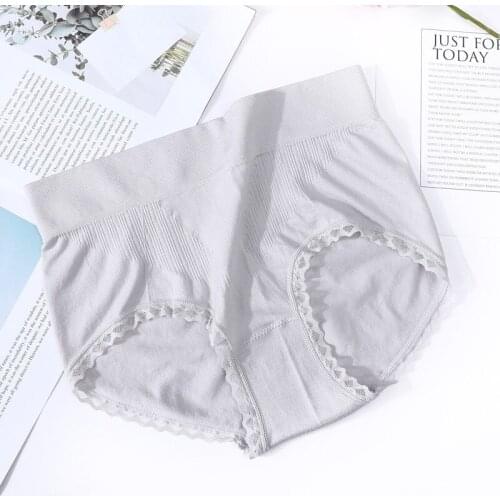 Breathable Womens Panties Large Edition High-waisted Briefs Comfortable Skin-friendly Solid Color Cotton Women Underwear