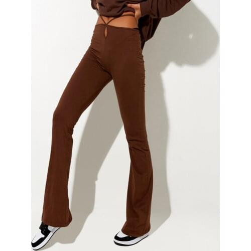 Slim Slim Pants Bottoms Clothes Long Trousers Lace-up Summer Size S M L Casual Stretch Fashion Black High-waist