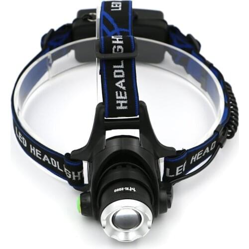 High Bright Rechargeable Headlamp XML-T6 LED Waterproof Headlight Head Lamps 3 Modes Zoomable Focus Torch For Camping,Use 18650
