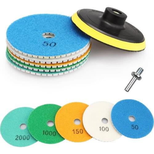 1Pcs 4" Polishing Pads Diamond Polishing Discs Granite Marble Concrete Stone Polishing Grinding Discs Tool